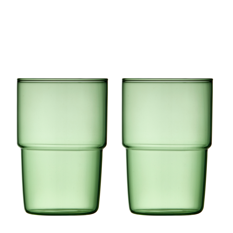 Szklanki do napojów Lyngby Glas Torino Green 400 ml - 2 szt.