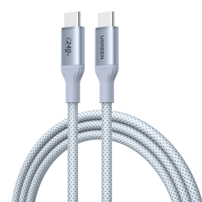 Kabel USB-C Ugreen L534 PD 240W,  480Mbps, 1m (srebrny)