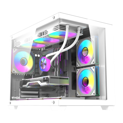 DarkFlash B275 PRO Computer Case (White) + 6 Fans