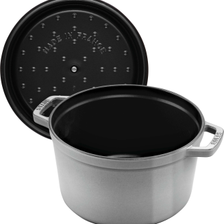 Garnek żeliwny okrągły wysoki Staub - 4.8 ltr, Grafitowy - 2