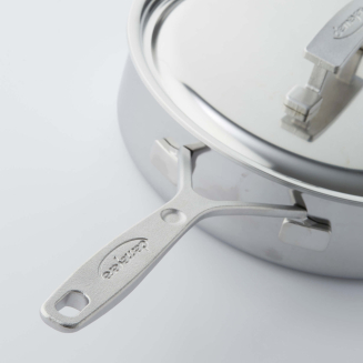 Patelnia stalowa głęboka z 2 uchwytami i pokrywą Demeyere Industry 5 24 cm - 3