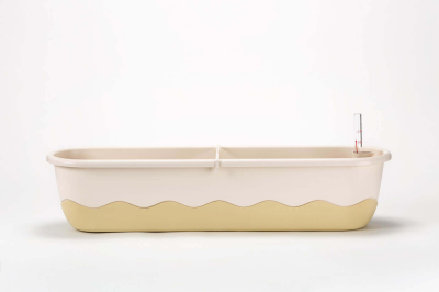 PLASTIA MARETA Donica samonawadniająca prostokątna 80x20 cm kremowy