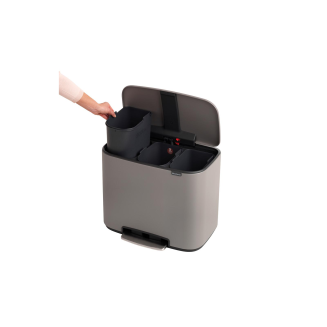 Kosz na śmieci Brabantia Bo 11+11+11l Mineral Concrete - 7