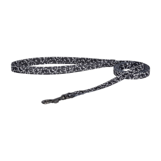 Zestaw spacerowy DOGNESS smycz 1,5m + szelki (czarno-biała) - 3