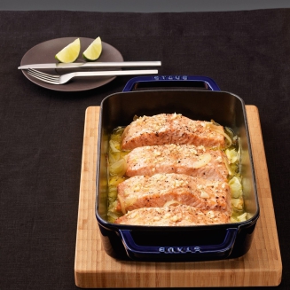 Prostokątny półmisek ceramiczny Staub - 1.1 ltr, Niebieski - 2