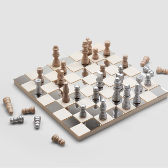 Gra planszowa CLASSIC - Art of Chess, Mirror (Szachy) | PRINTWORKS - 5