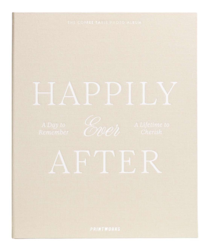 Ślubny album na zdjęcia - Happily Ever After L beżowy | PRINTWORKS