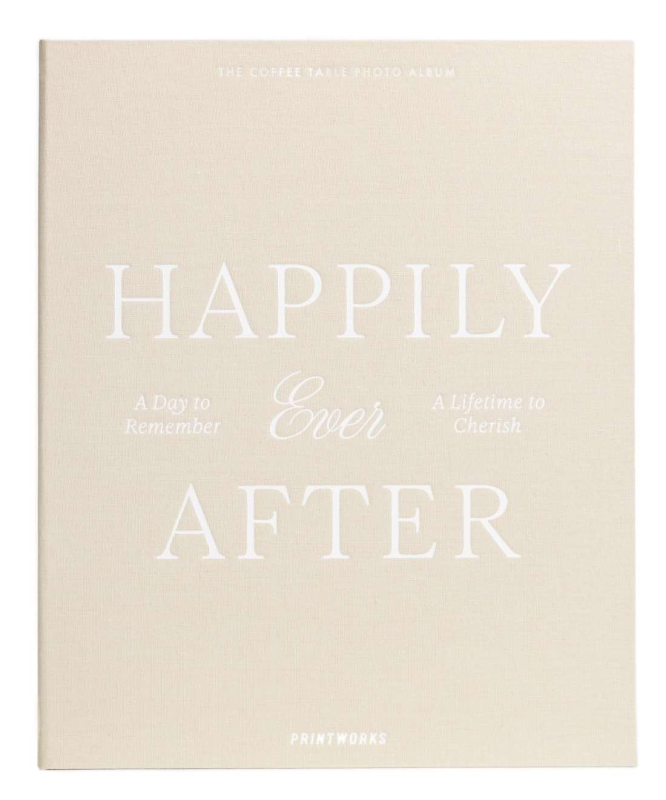 Ślubny album na zdjęcia - Happily Ever After L beżowy | PRINTWORKS