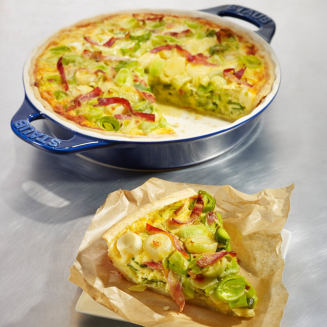 Okrągły półmisek ceramiczny do ciast Staub - 1.2 ltr, Niebieski - 2