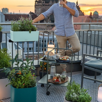  Lechuza Pila Color 35 Coral Red flowerpot - 9