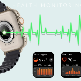 Smartwatch Męski RUBICON RNCF17 Tytan/Orange SMARUB269 - 8