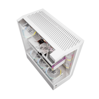 Obudowa komputerowa DARKFLASH DY460 + 4 wentylatory ARGB (biała) - 8