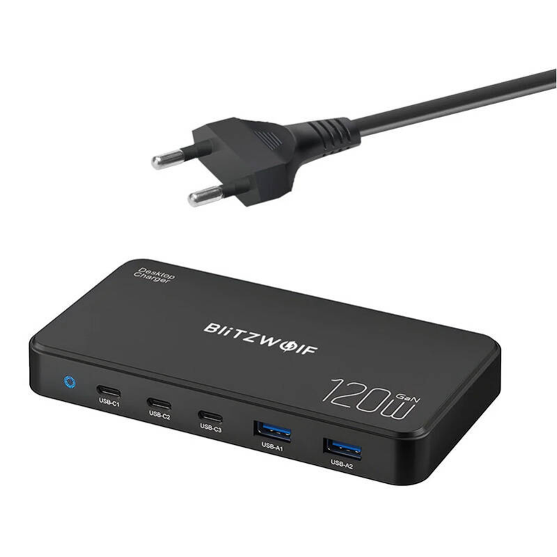  BLITZWOLF BW-i100 120W 5-in-1 wall charger