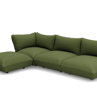 Sofa narożna Fatboy Sumo Corner Sofa Boucle Leaf Green - 3
