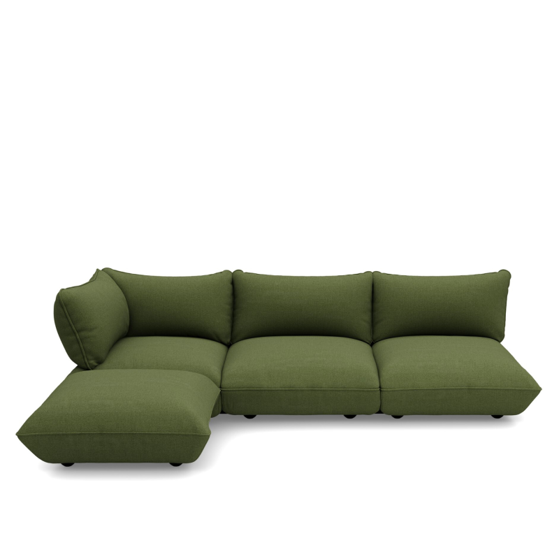 Sofa narożna Fatboy Sumo Corner Sofa Boucle Leaf Green