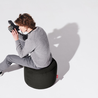 Pufa Fatboy Point Canvas Black Licorice ⌀50x35 cm - 4