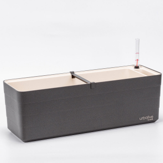 PLASTIA BERBERIS Donica samonawadniająca prostokątna 60x20 cm szary - 2