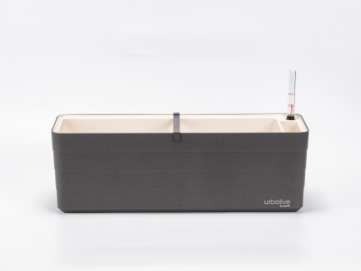 PLASTIA BERBERIS Donica samonawadniająca prostokątna 60x20 cm szary