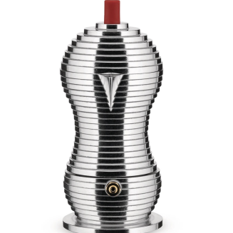 Alessi Pulcina coffee maker for 3 cups with a red handle - 2