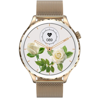 Smartwatch Damski Rubicon RNCF02-2 Złoty + Pasek Różowy - 2