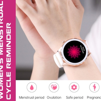 Smartwatch Damski Rubicon RNCF02-2 Złoty + Pasek Różowy - 10