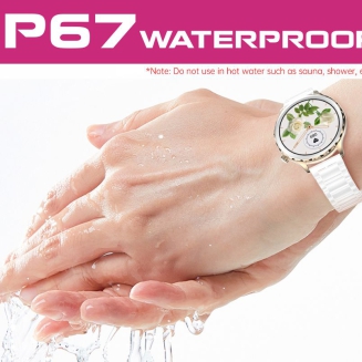 Smartwatch Damski Rubicon RNCF02-2 Złoty + Pasek Różowy - 14