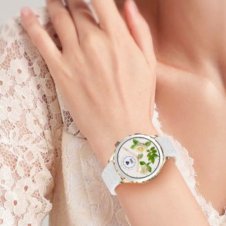 Smartwatch Damski Rubicon RNCF02-2 Złoty + Pasek Różowy - 15