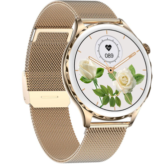 Smartwatch Damski Rubicon RNCF02-2 Złoty + Pasek Różowy - 4