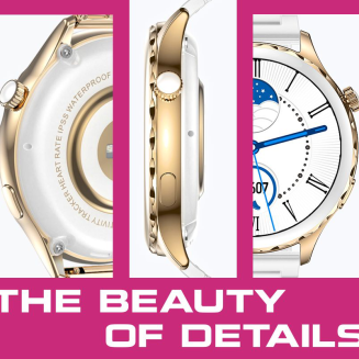 Smartwatch Damski Rubicon RNCF02-2 Złoty + Pasek Różowy - 7