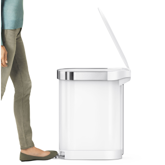 Kosz Simplehuman Slim stal FPP 45l biały - 3