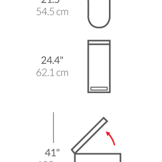 Kosz Simplehuman Slim stal FPP 45l biały - 6