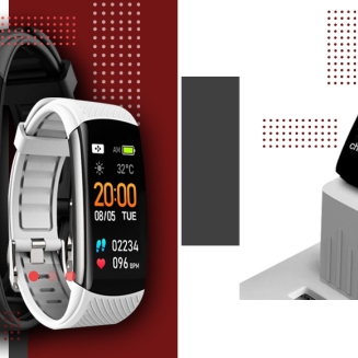 Smartwatch GIEWONT Czarno Biały 2 Paski GW200-2 - 4