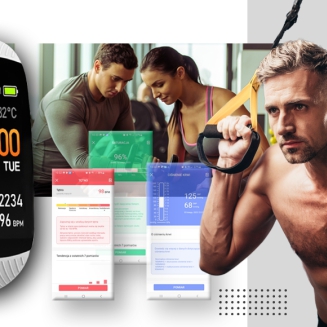 Smartwatch GIEWONT Czarno Biały 2 Paski GW200-2 - 6