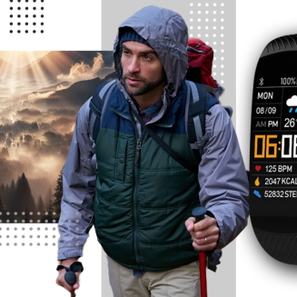 Smartwatch GIEWONT Czarno Biały 2 Paski GW200-2 - 10