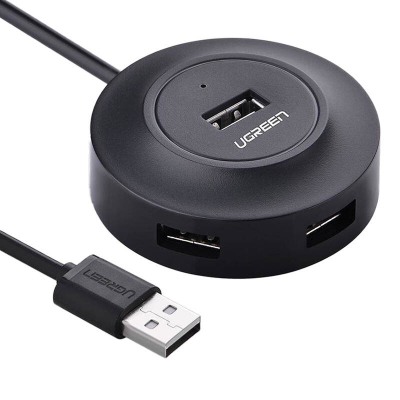Hub USB UGREEN CR106 4-portowy 1m (czarny)