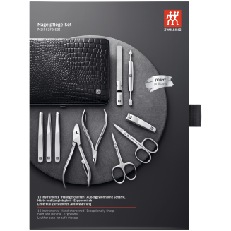 Zestaw do manicure Zwilling Classic Inox czarne skórzane etui 10 elementów - 3