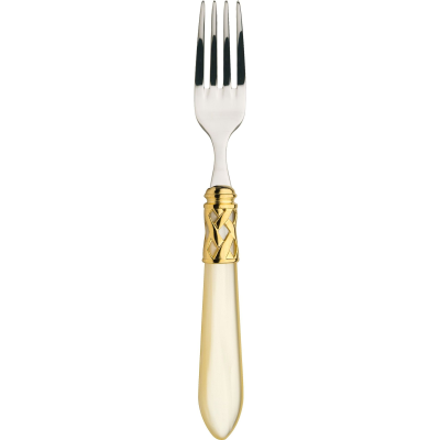 Widelec do deserów i sałatek Casa Bugatti Aladdin Ivory/Gold
