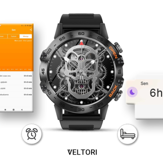Smartwatch VELTORI VT120-1 Czarny Pasek Silikonowy - 14