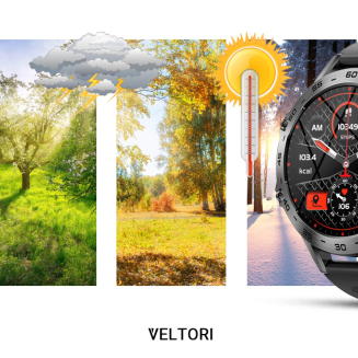 Smartwatch VELTORI VT120-1 Czarny Pasek Silikonowy - 20