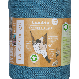 Siedzenie wiszące La Siesta Cumbia Organic Blue Zebra Comfort - 4