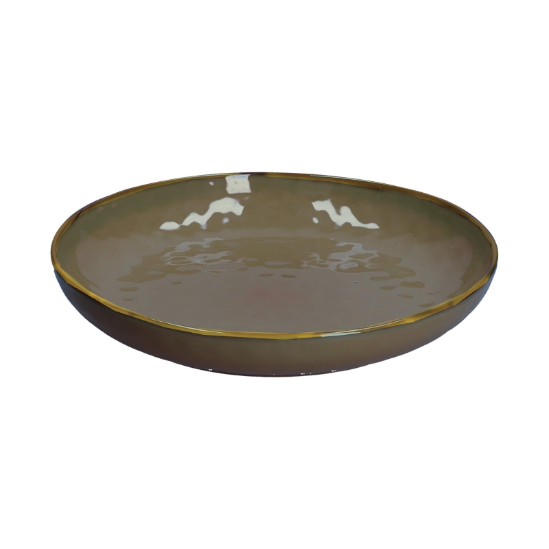  Rose&Tulipani | Set of 2 Concerto Grigio Tortora round bowls - Gray-brown, 30 cm