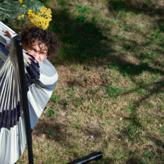 Fotel hamakowy ze stojakiem La Siesta Fiji Outdoor Sea Salt Basic - 9