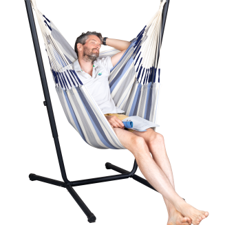 Fotel hamakowy ze stojakiem La Siesta Fiji Outdoor Sea Salt Basic - 3