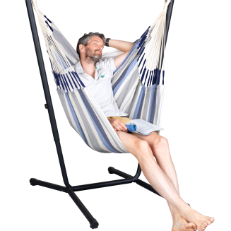 Fotel hamakowy ze stojakiem La Siesta Fiji Outdoor Sea Salt Basic - 3