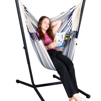 Fotel hamakowy ze stojakiem La Siesta Fiji Outdoor Sea Salt Basic - 4