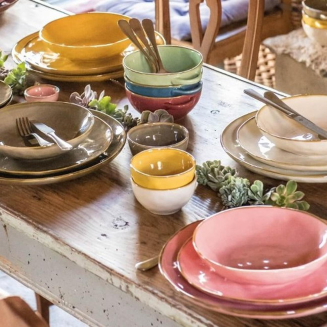 Rose&Tulipani | Zestaw 4 misek do sałatek Concerto Verde Acqua - Miętowy, 20 cm - 4