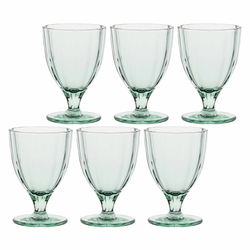  Set of 6 Rose&Tulipani Amami Light Green glasses 300 ml