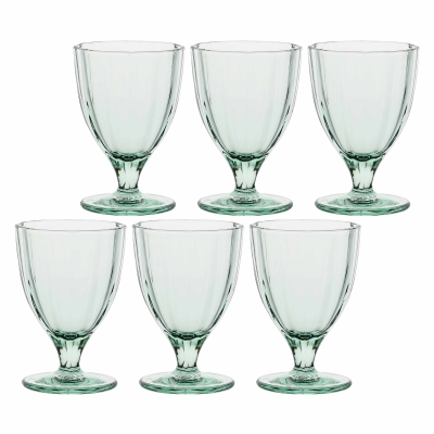 Zestaw 6 kieliszków Rose&Tulipani Amami Jasnozielony 300 ml