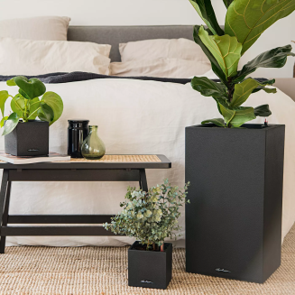 Donica Lechuza Canto Stone 30 kolumna grafitowy czarny - 8