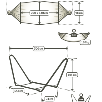 La Siesta Chillounge® Nizza Sunrise hammock on a stand - 3